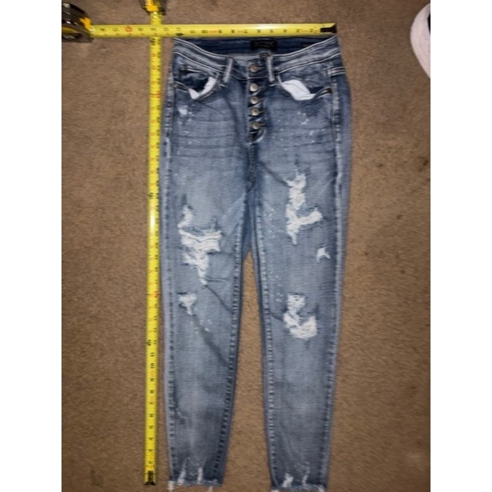 Judy Blue High Rise Skinny Jeans Button‎ Fly Medium Wash JB82311LT 1/25 T37-17